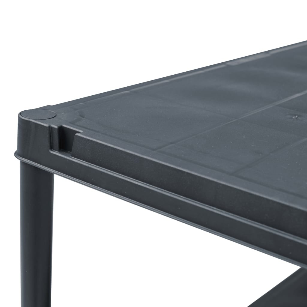 Storage Shelf Rack Black 500 kg 100x40x180 cm Plastic